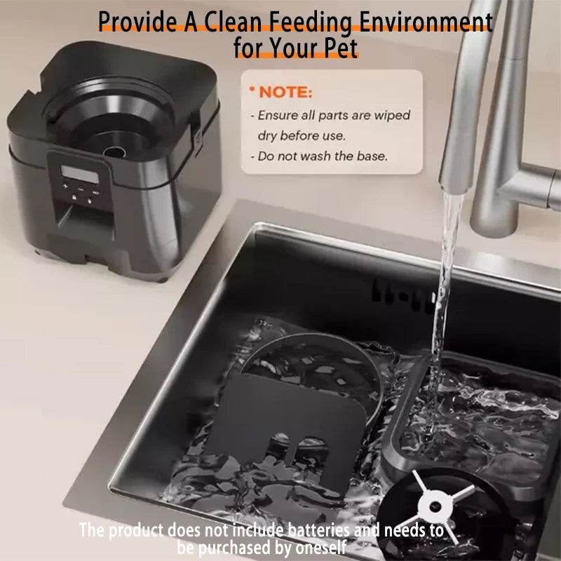 2L Automatic Feed Dispenser for Pets Intelligent Feed Dispersion for Cats and Dogs Regular Quantitative Feeding with Recording